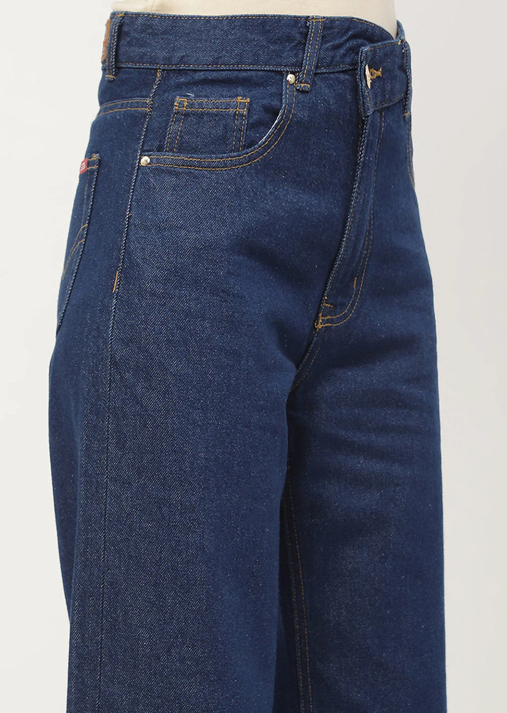 Madame Highly Washed Blue Wide Leg Jeans - Image 6
