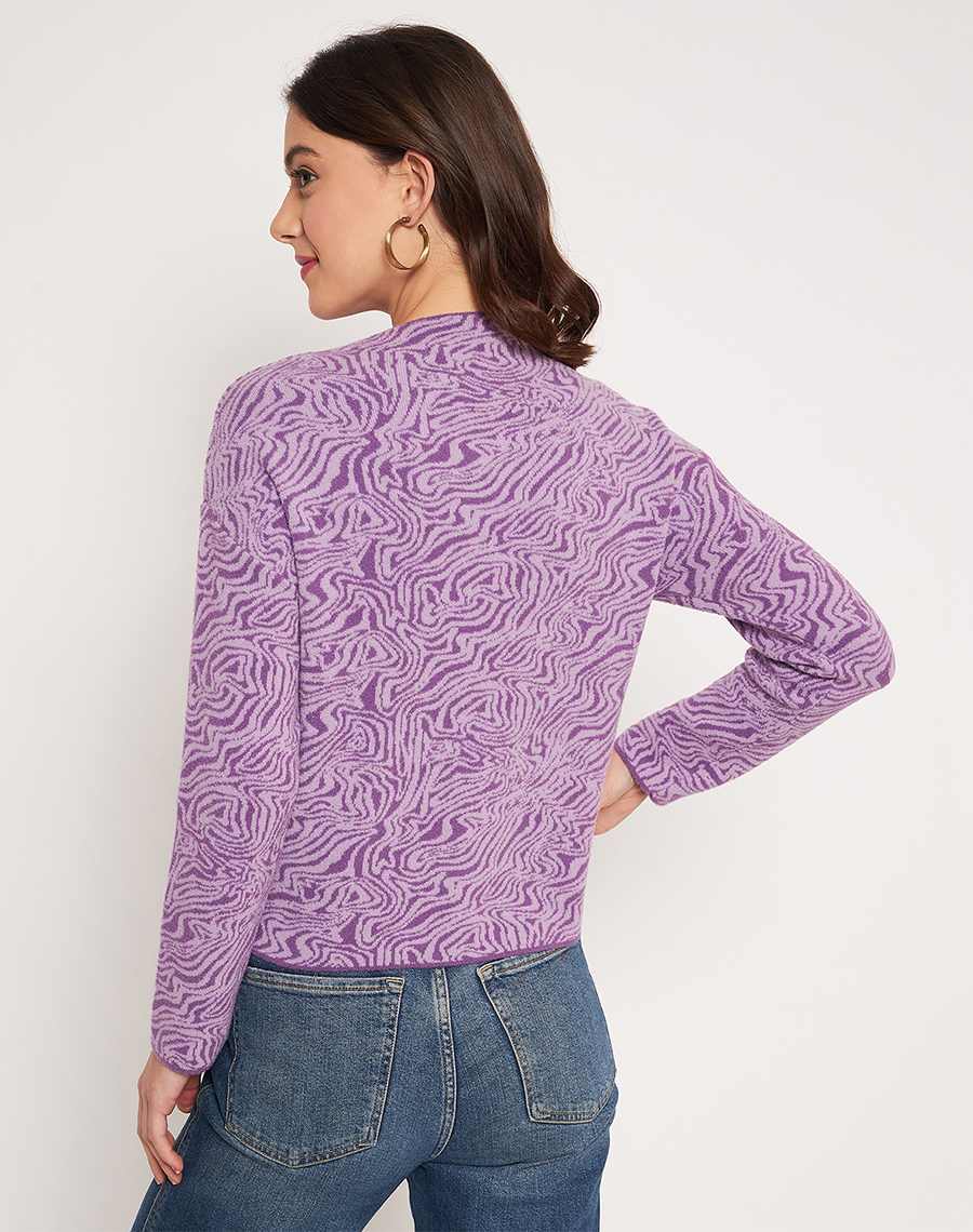 Madame Lilac Animal Print Sweater - Image 5