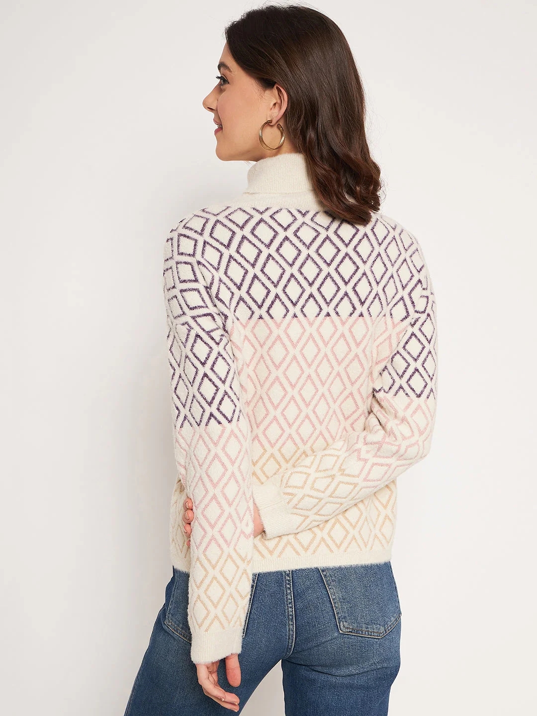 Madame Beige High Neck Sweater - Image 3