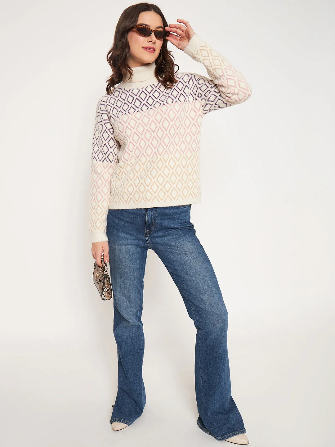 Madame Beige High Neck Sweater - Image 5