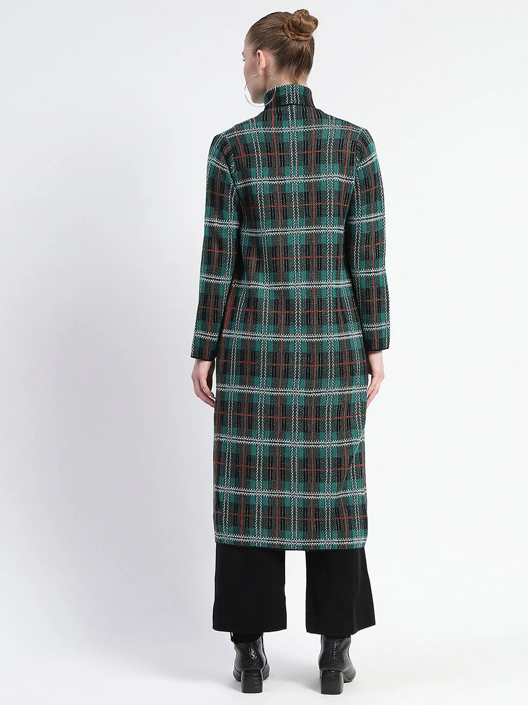 Madame Emerald Green Geometric Print Shrug With Top And Bottom Co-Ord Set - Image 6
