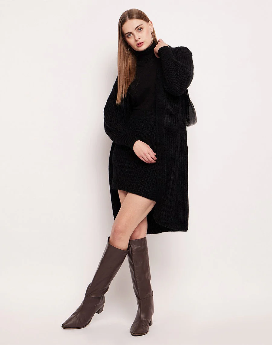 Madame Skirt And Turtleneck With Shrug Black Co-Ord Set - Image 6