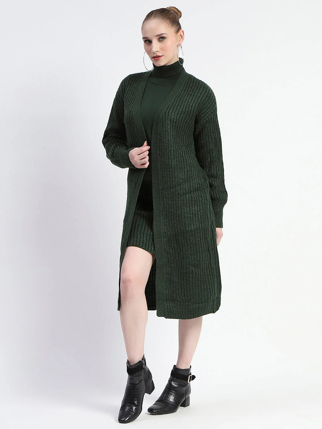 Madame Emerald Green Mini Dress And Shrug Co-Ord Set - Image 4