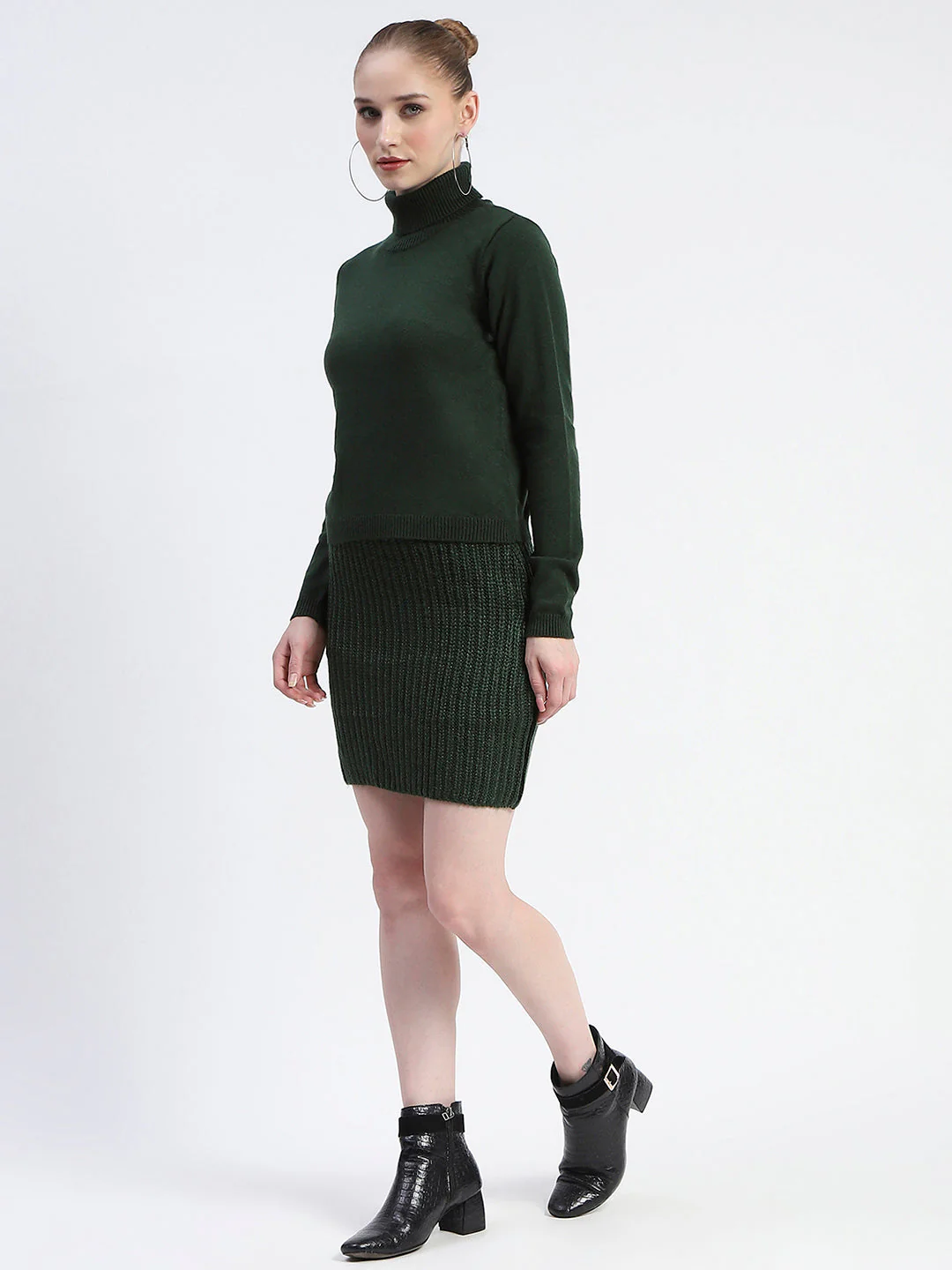 Madame Emerald Green Mini Dress And Shrug Co-Ord Set - Image 5