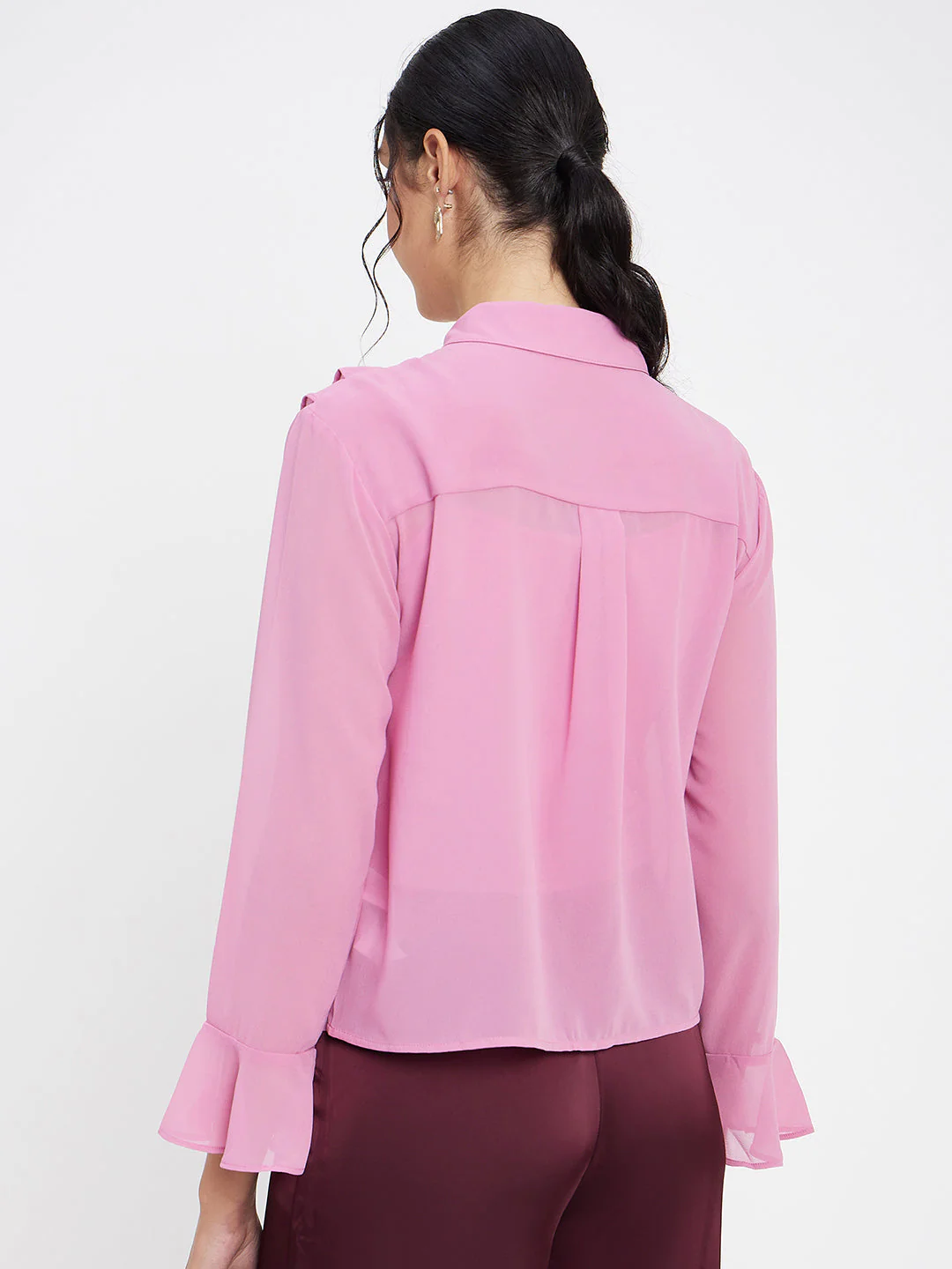Madame Solid Pink Top - Image 3