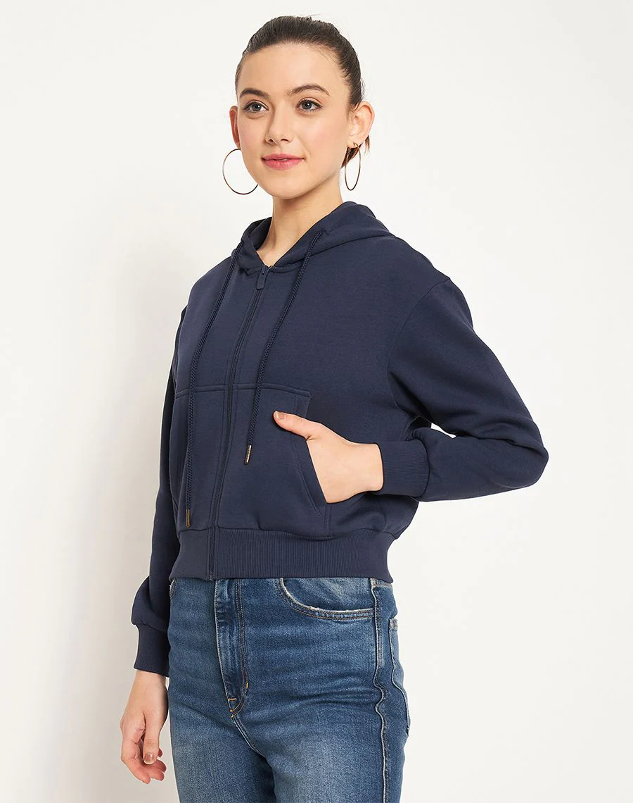 Madame Navy Hood Neck Sweatshirt - Image 3
