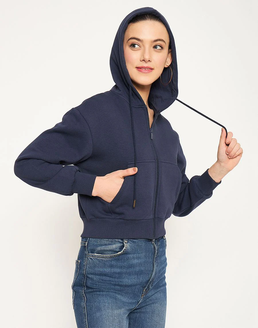 Madame Navy Hood Neck Sweatshirt - Image 4