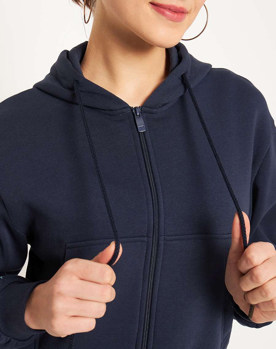 Madame Navy Hood Neck Sweatshirt - Image 6
