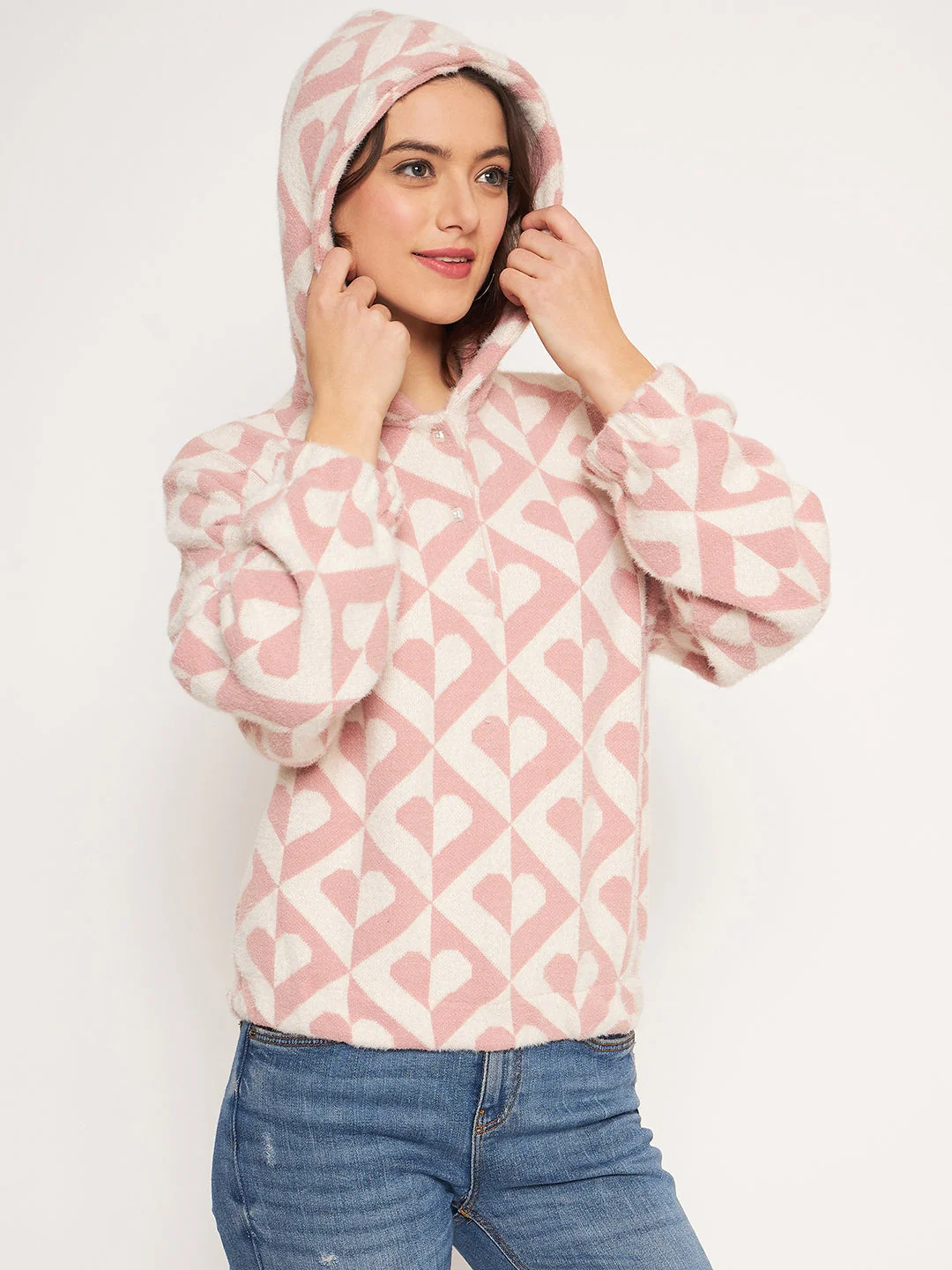 Madame Peach Hood Neck Sweatshirt - Image 4