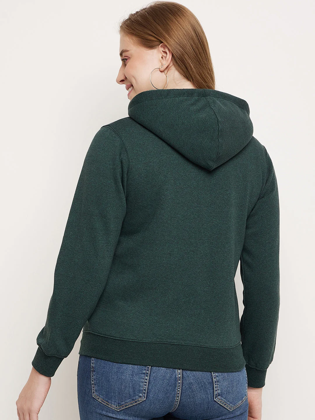 Madame Bottle Green Hood Neck Sweatshirt - Image 3