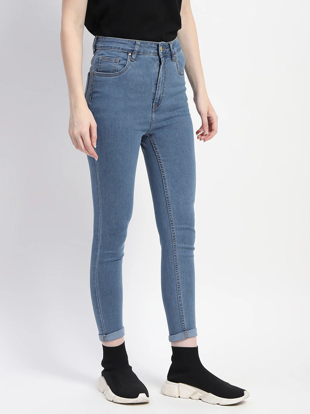 Madame Skinny Fit Light Blue Denim - Image 3