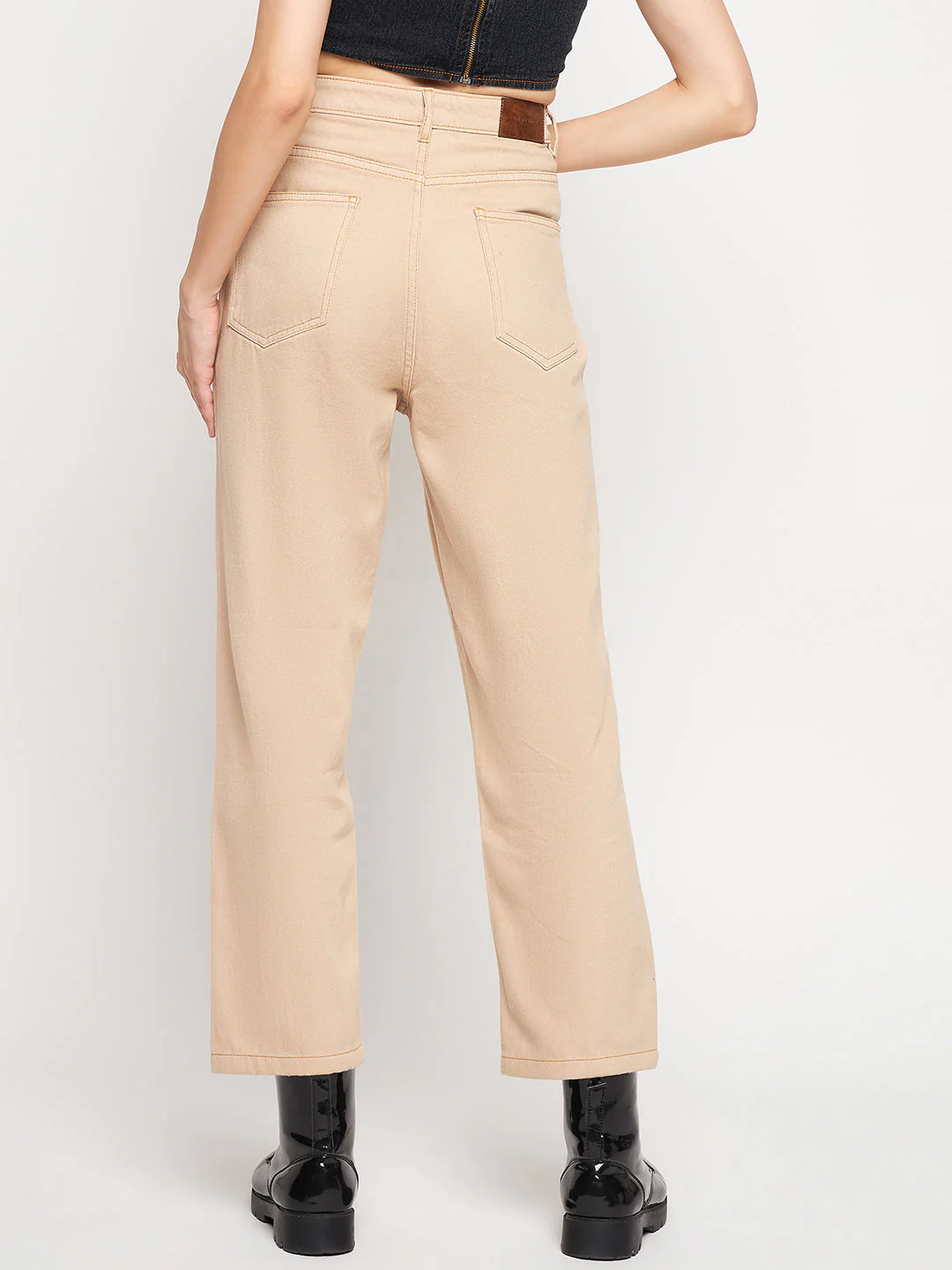 Madame Beige Straight Fit Denim - Image 4