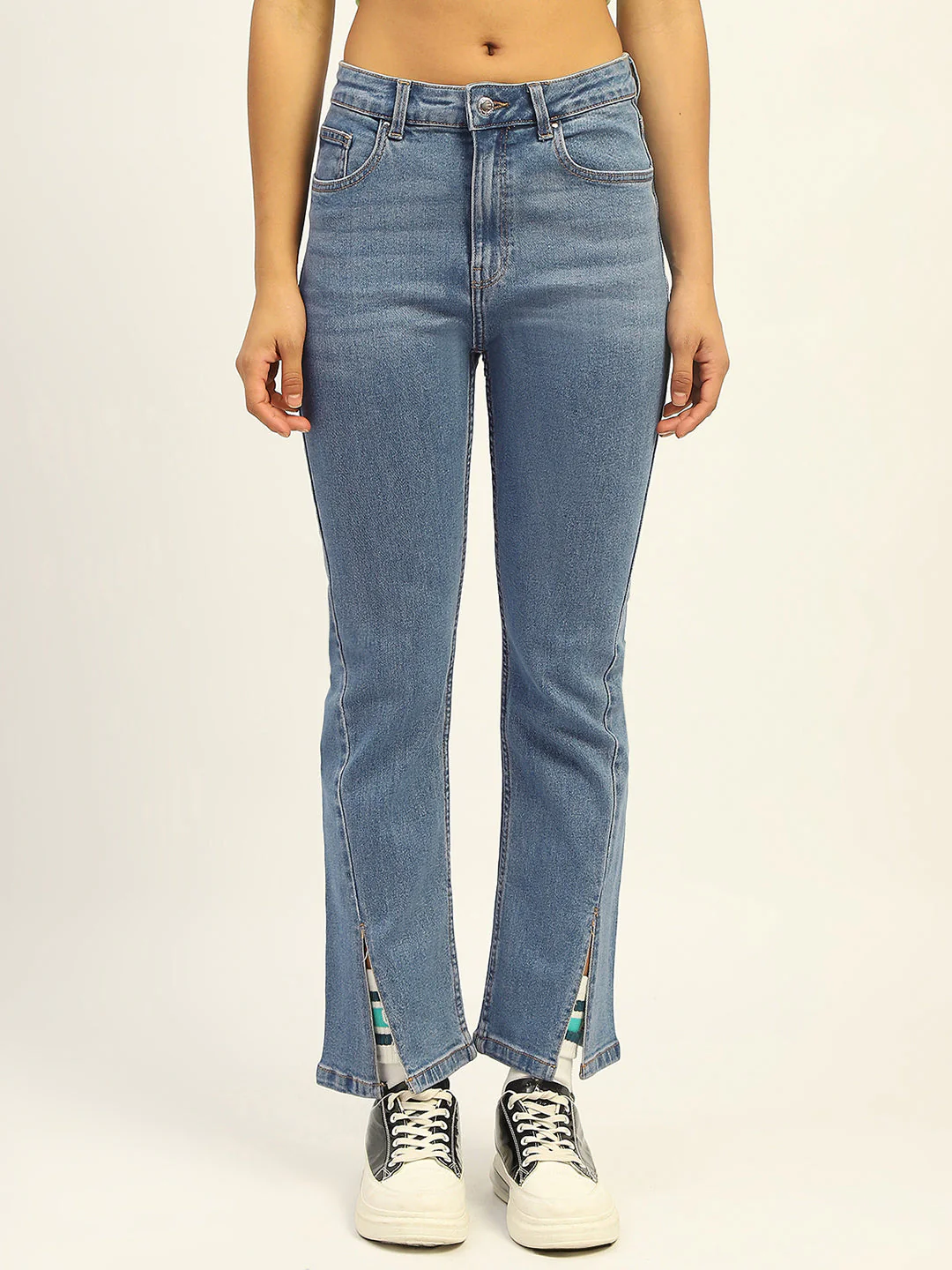 Madame Blue Straight Fit Cotton Denim - Image 4