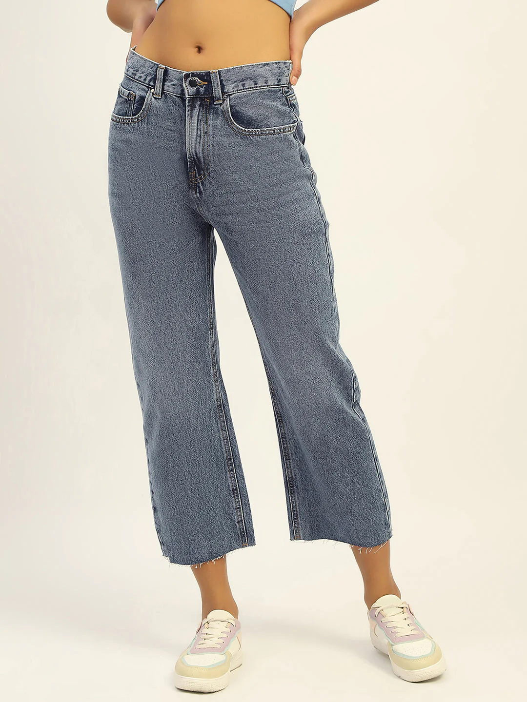Madame Blue Boyfriend Fit Cotton Denim - Image 4