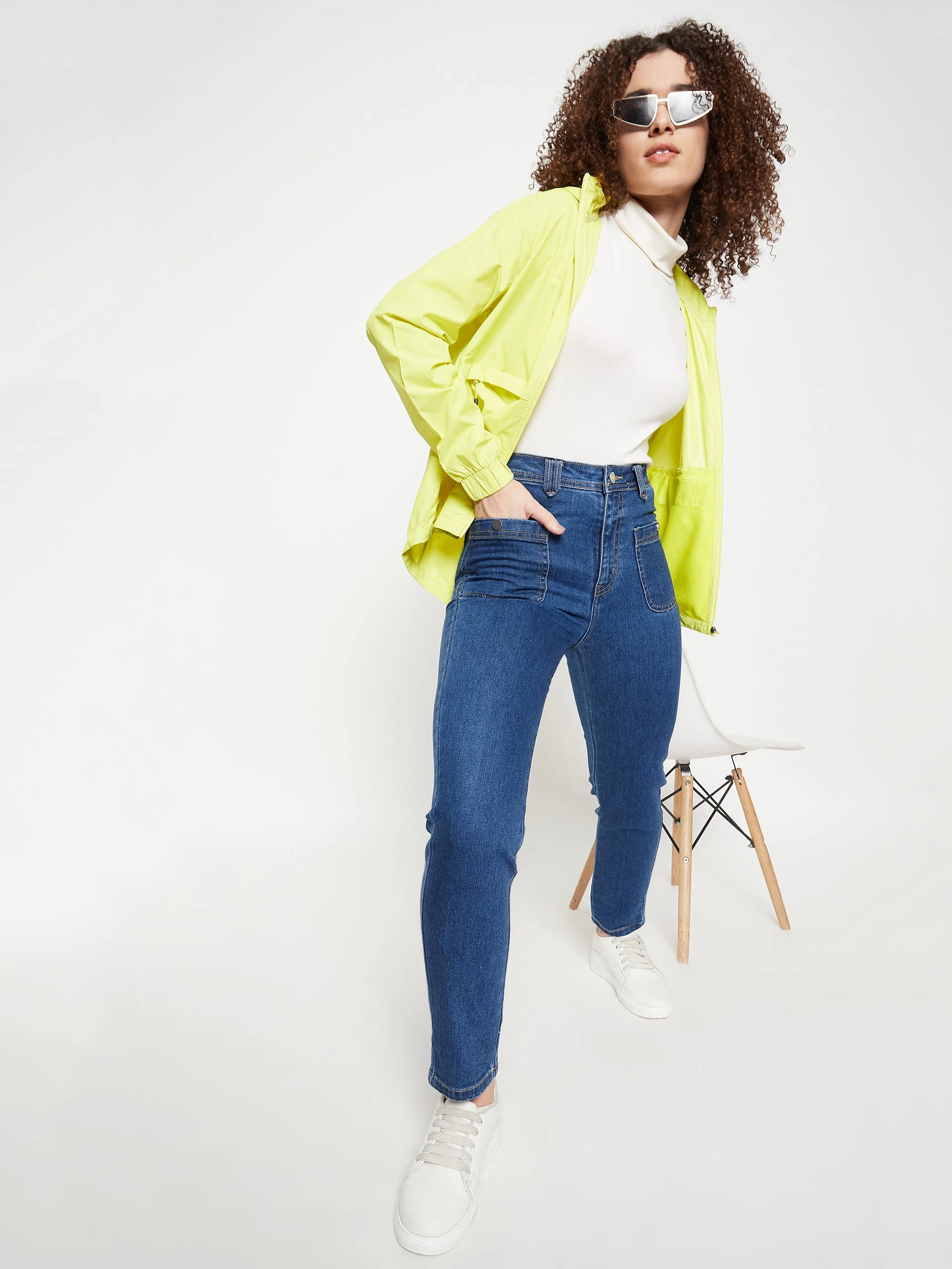Madame Women Solid Dark Blue Jeans - Image 6
