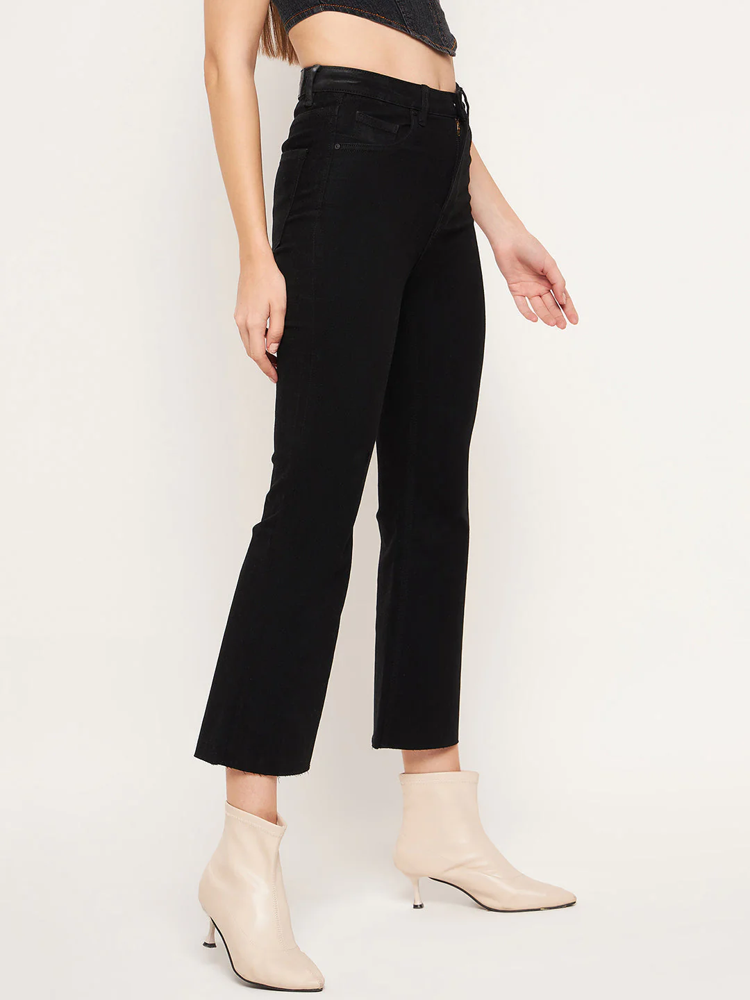 Madame Women Solid Black Jeans - Image 4