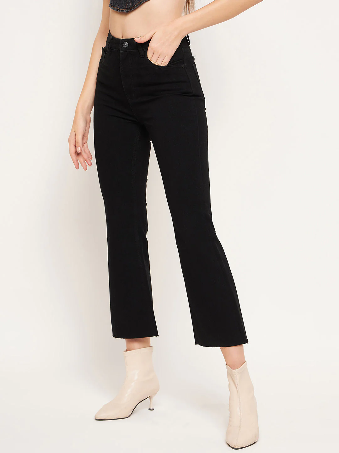 Madame Women Solid Black Jeans - Image 5