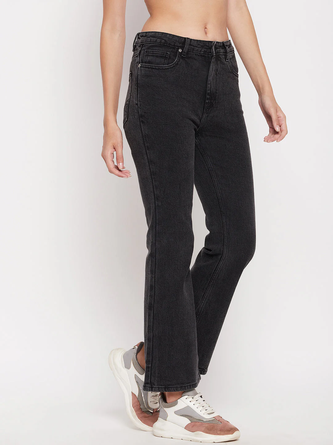 Madame Women Solid Black Jeans - Image 4