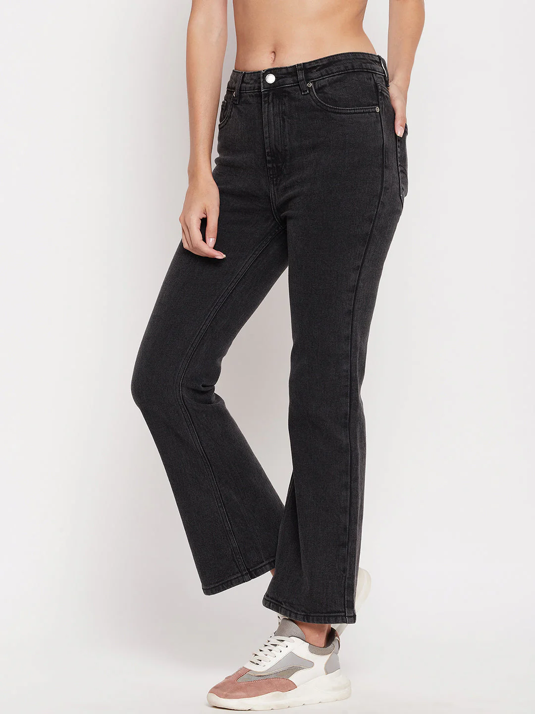 Madame Women Solid Black Jeans - Image 5