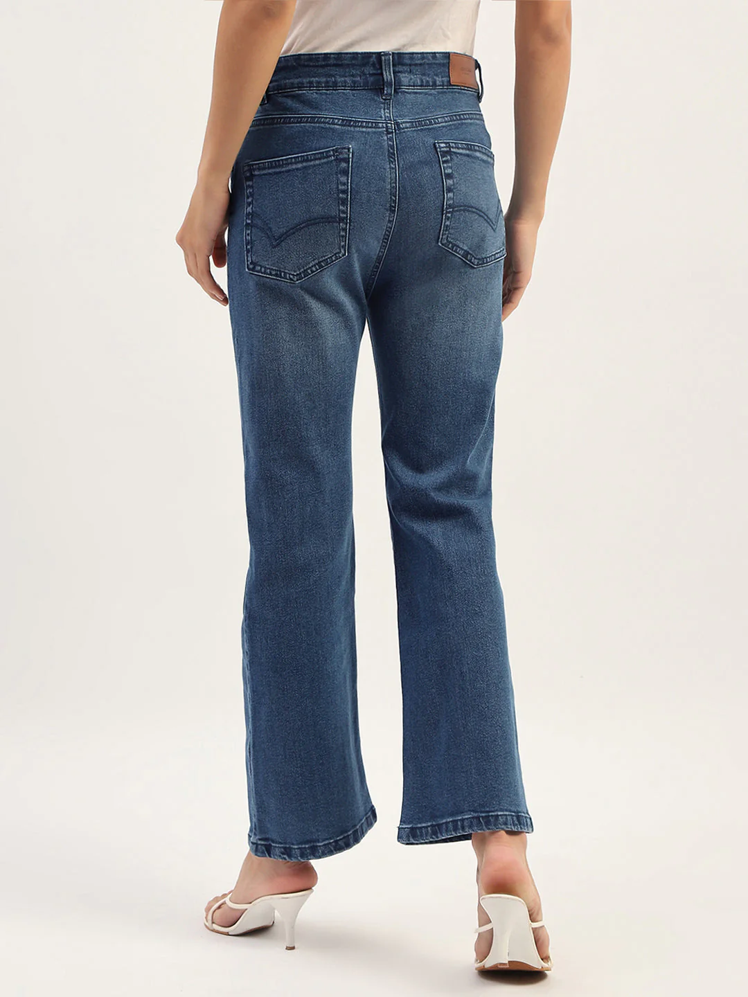 Madame Dark Blue Straight Fit Cotton Denim - Image 3