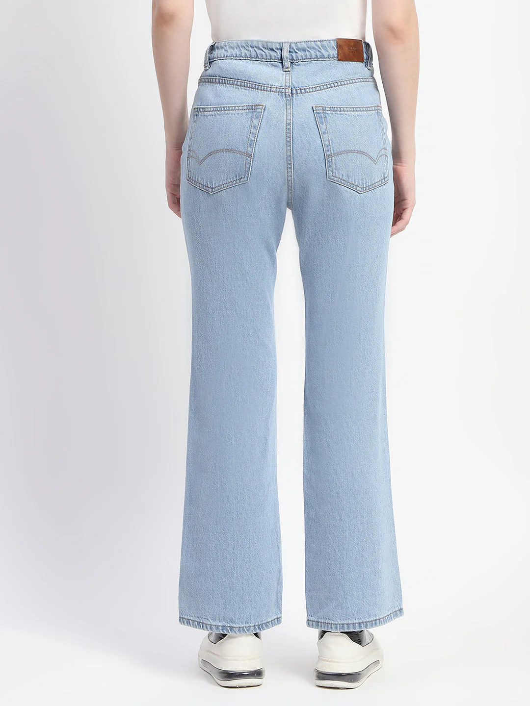 Madame Ice Blue Ripped Flared Denim - Image 5