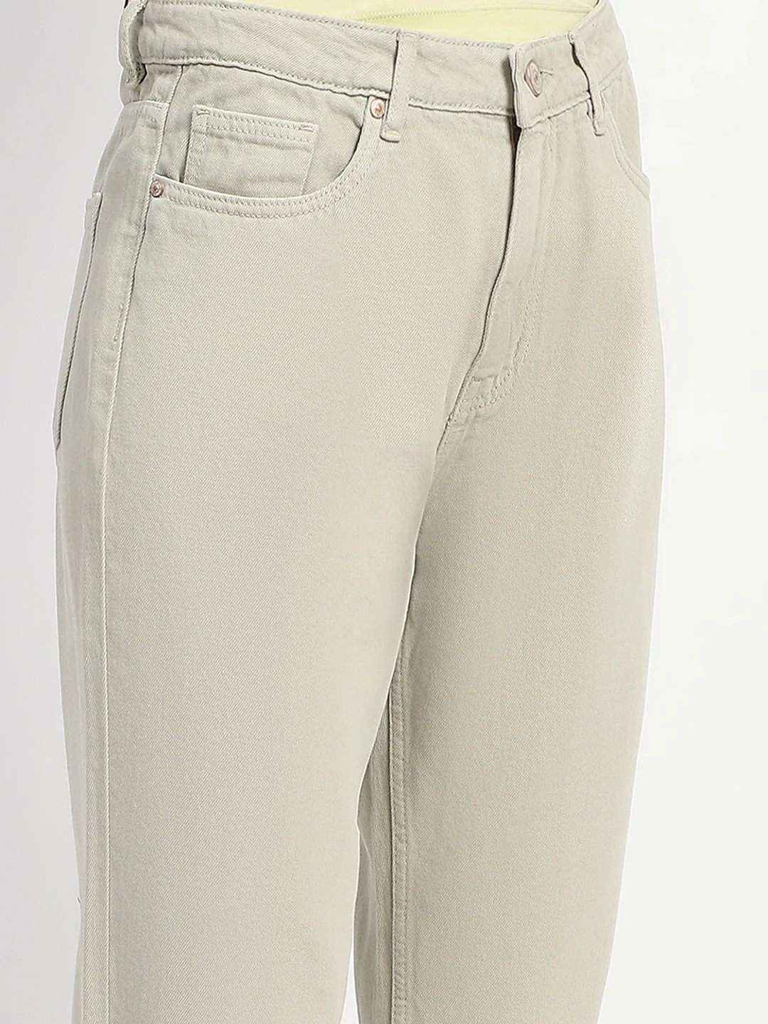 Madame Straight Fit Cotton Mint Denim - Image 6