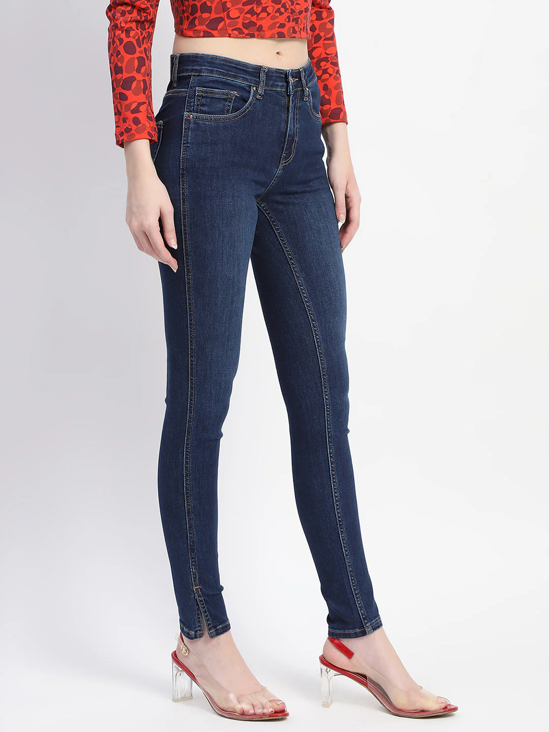 Madame Stone Wash Skinny Fit Blue Denim - Image 3