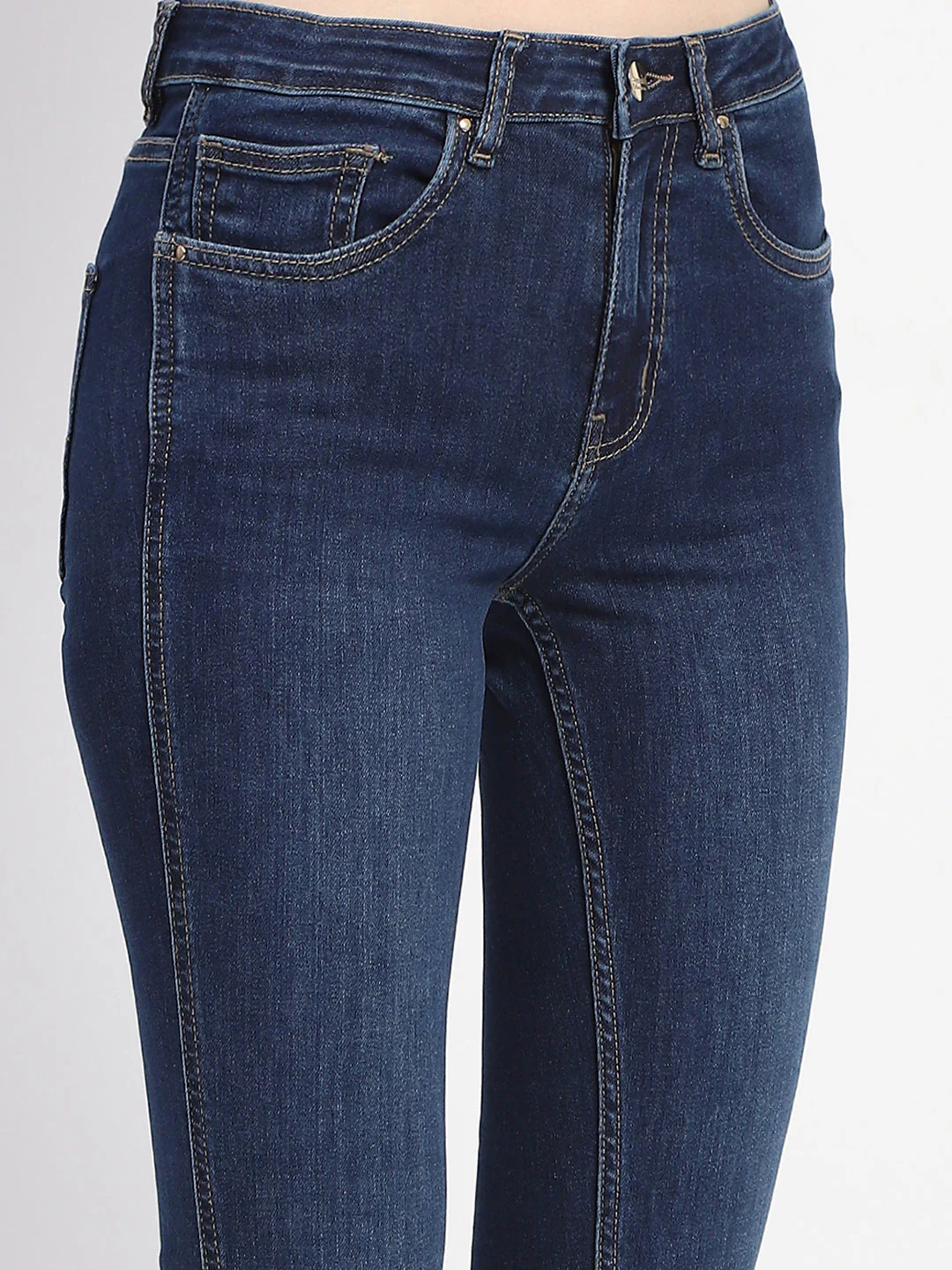 Madame Stone Wash Skinny Fit Blue Denim - Image 6