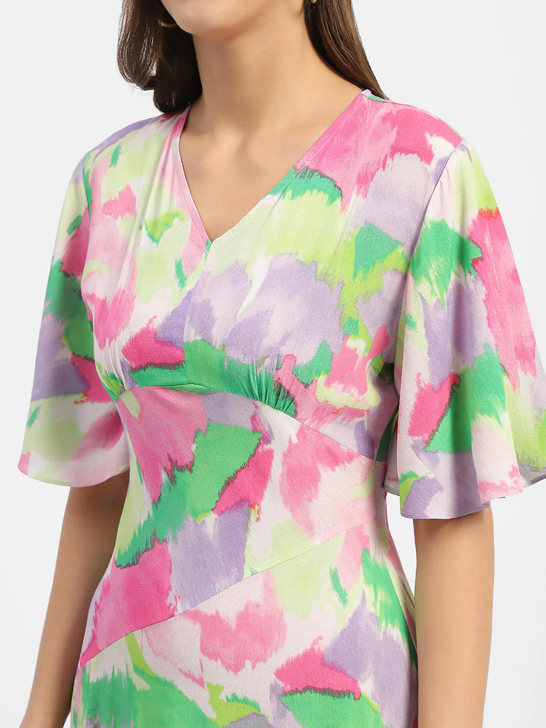 Madame Floral Print Pink Maxi Dress - Image 6