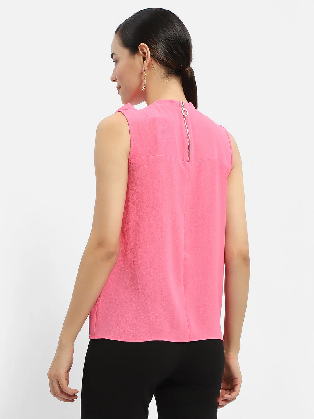 Madame Applique Adorned Fuschia Pink Shimmer Top - Image 4