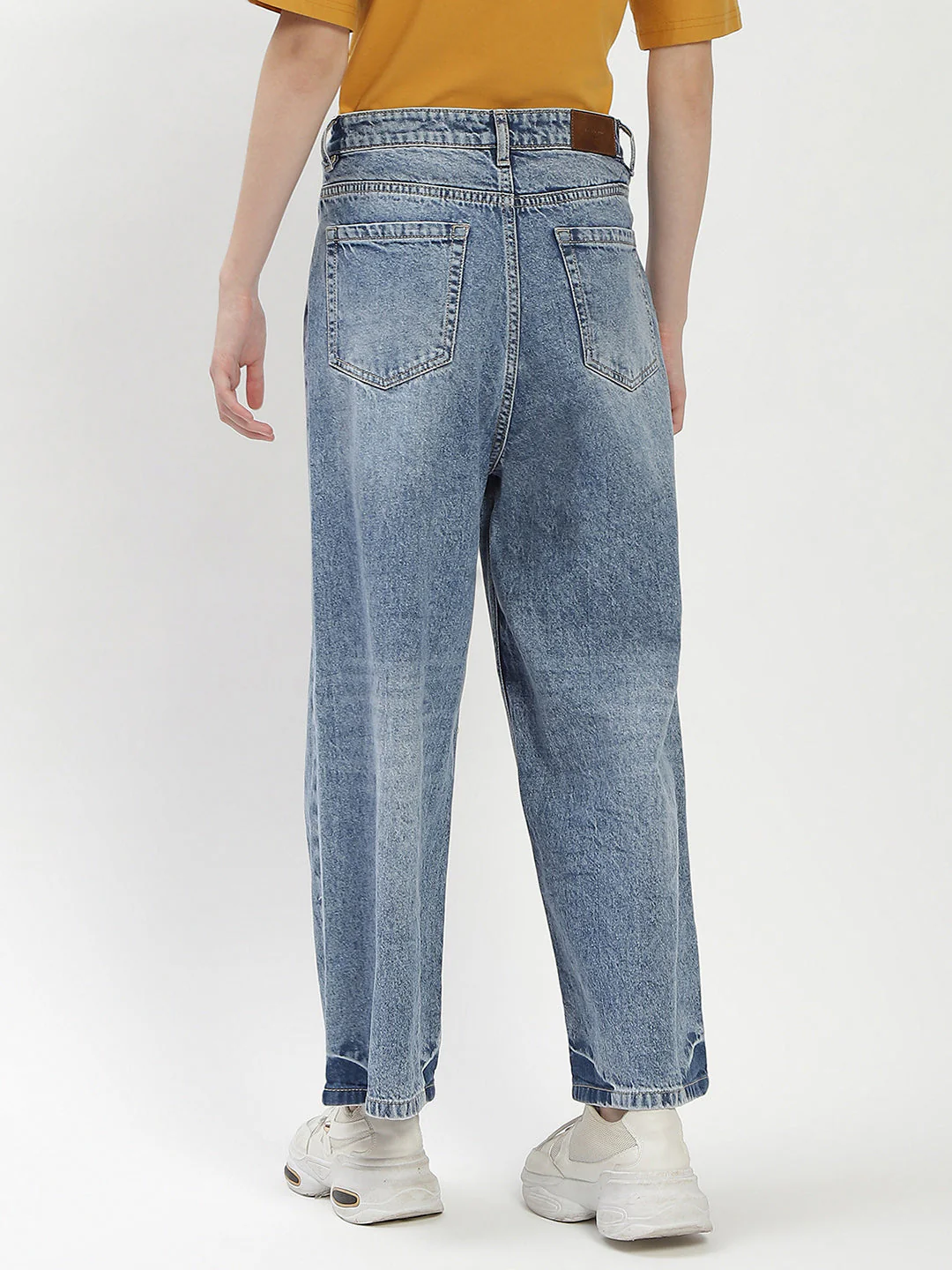 Madame Blue Wide-Leg Cropped Jeans - Image 5