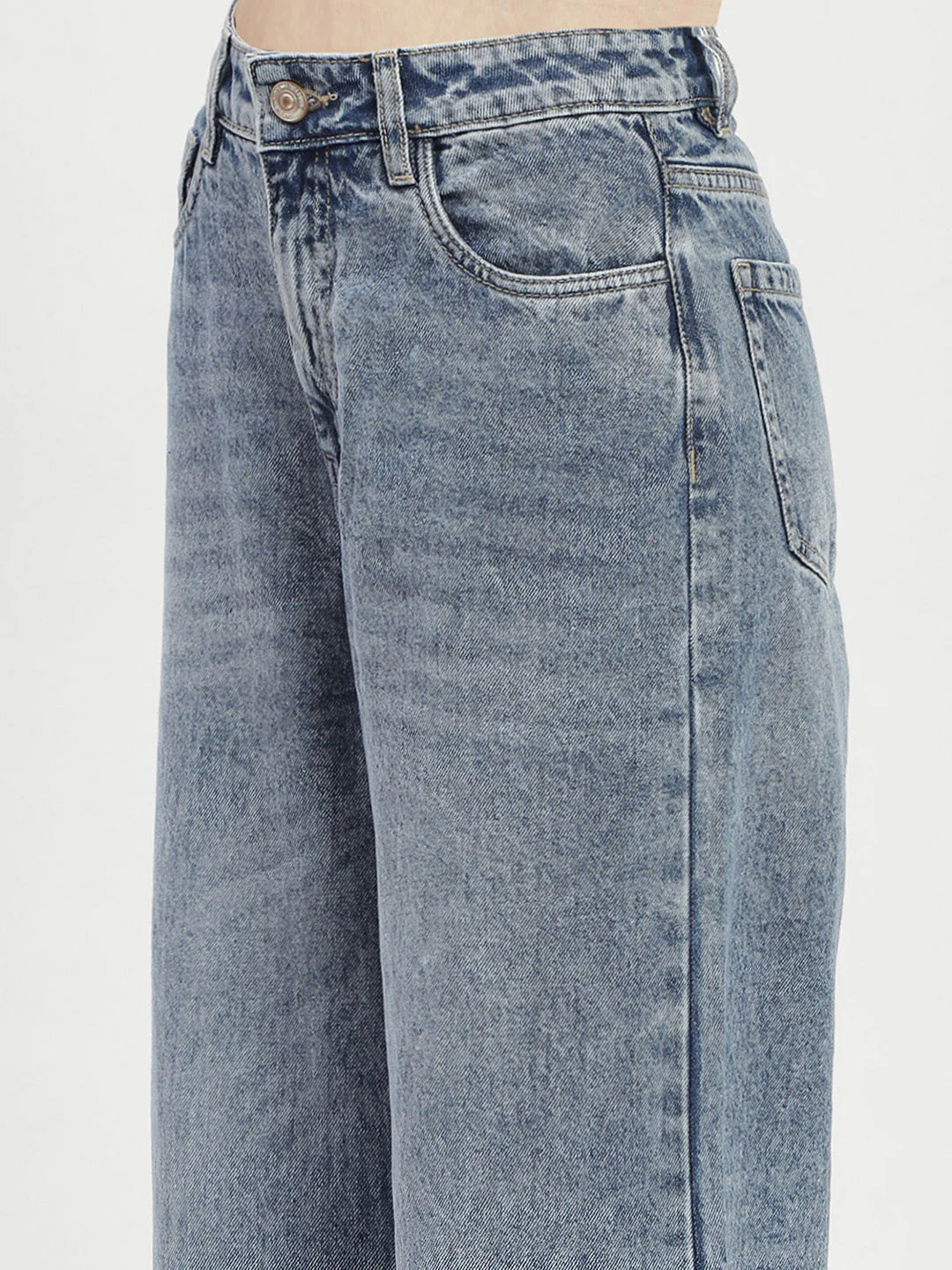 Madame Blue Wide-Leg Cropped Jeans - Image 6