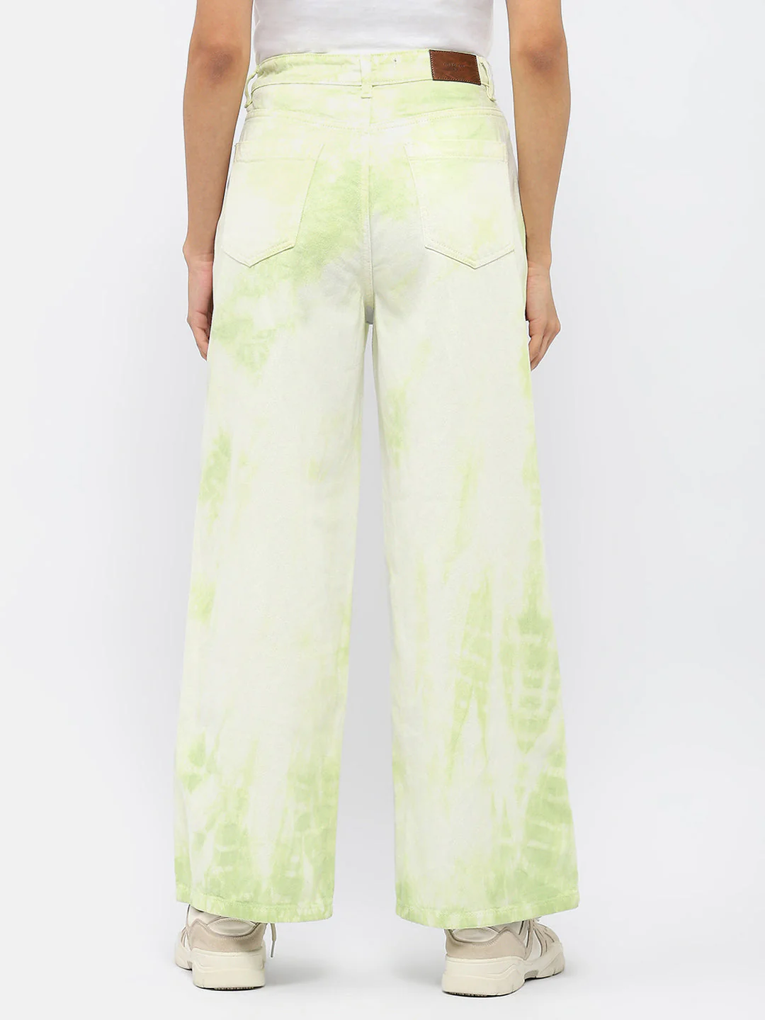 Madame Tie-Dye Green Wide Leg Jeans - Image 3