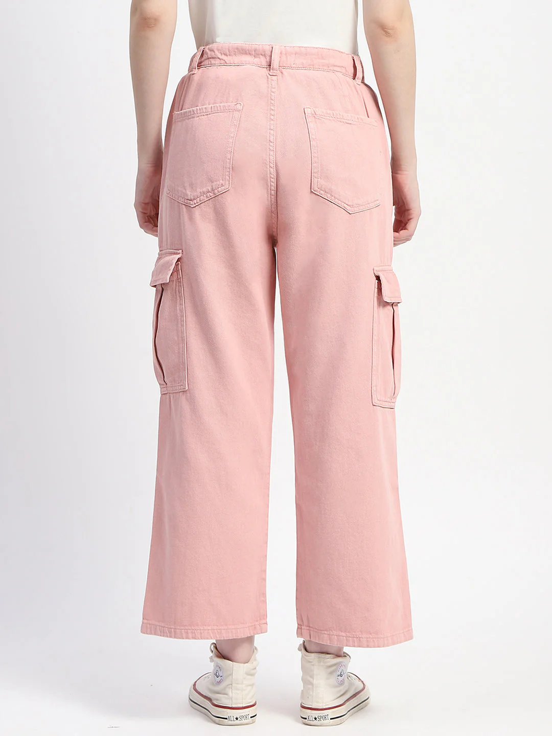 Madame Relax Fit Pink Cargo Pants - Image 5