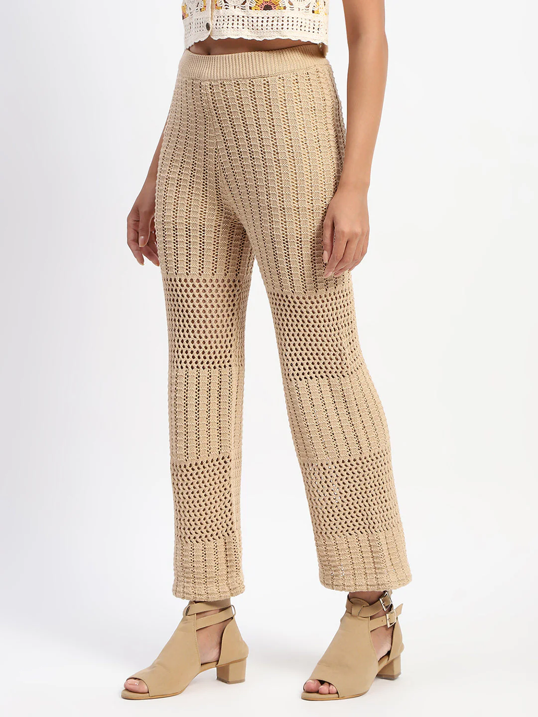 Madame Brown Cotton Crochet Trouser - Image 4