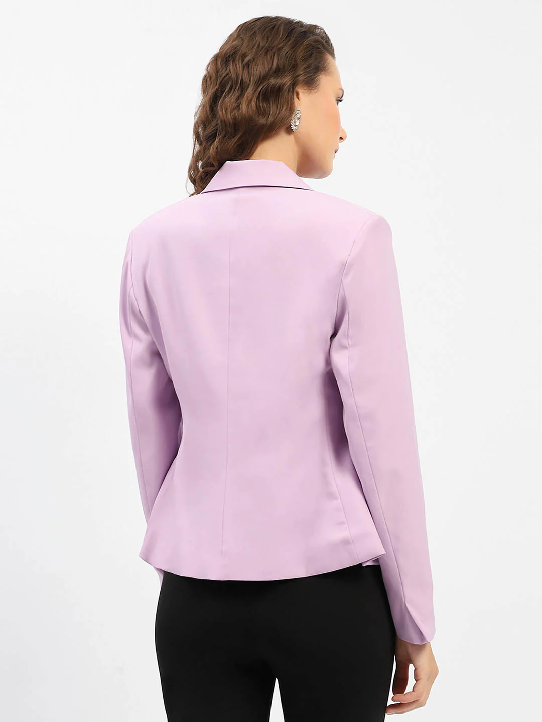 Madame Single Breasted Embellished Mauve Blazer - Image 5