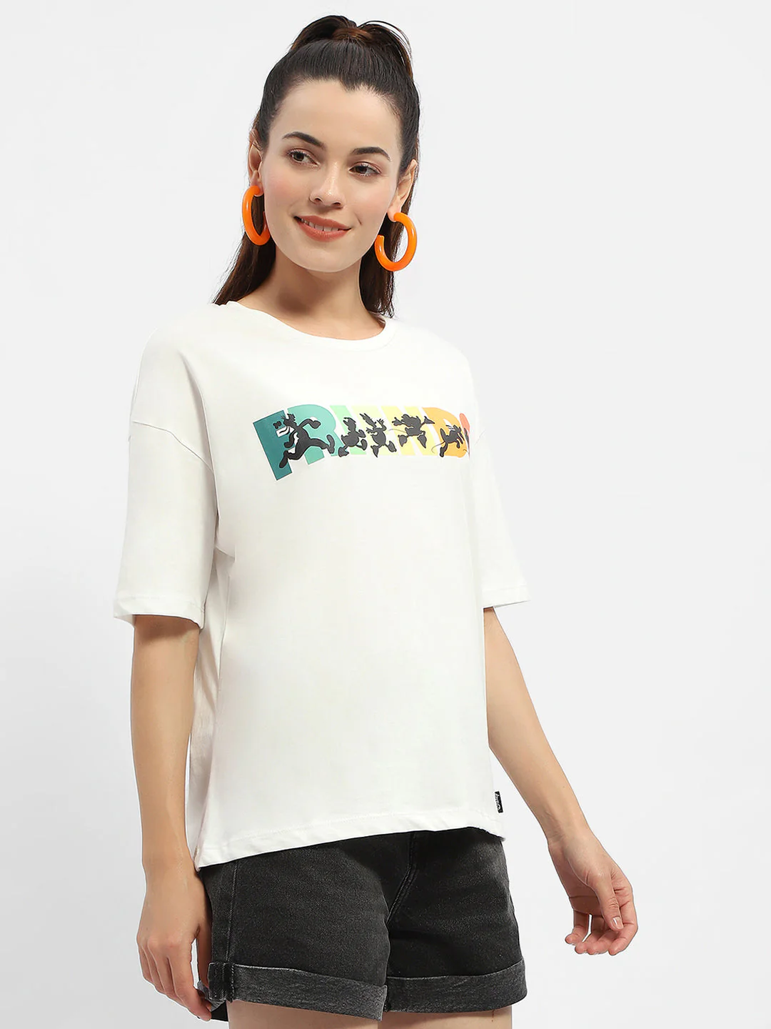 Madame Disney Graphic Print White Regular T-Shirt - Image 3