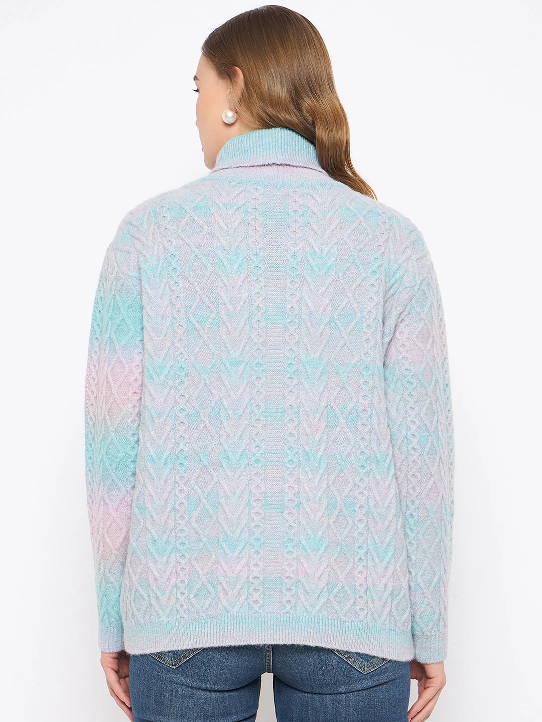 Madame Striped Multicolor Turtleneck Sweater - Image 6