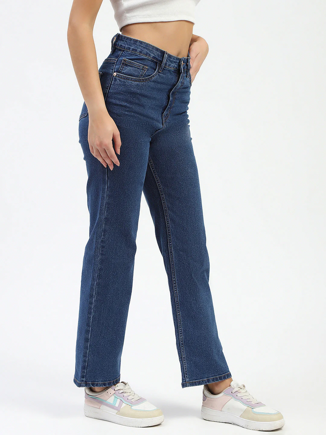 Madame Dark Wash Straight-Fit Denim Jeans - Image 3