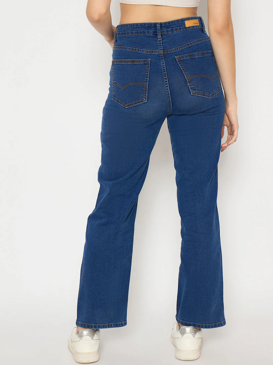 Madame Mid Blue Straight Fit Denim Jeans - Image 6