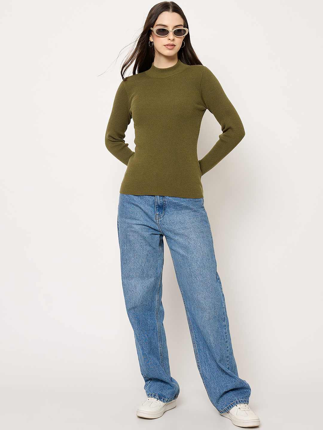 Madame Viscose Blend Green Skeeve - Image 3