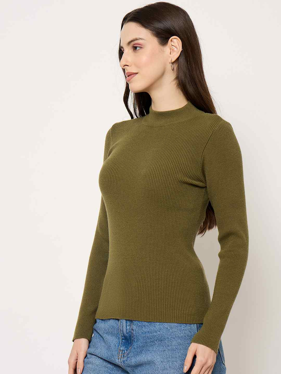 Madame Viscose Blend Green Skeeve - Image 5
