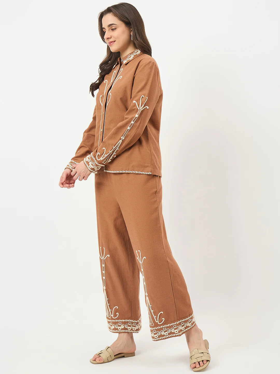 Madame Brown Embroidered Co-ord Set - Image 6