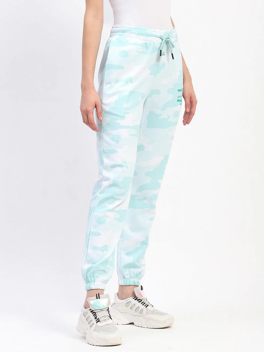 mSECRET Mint Camouflage Cotton Jogger Pants with Drawstring Waist - Image 3