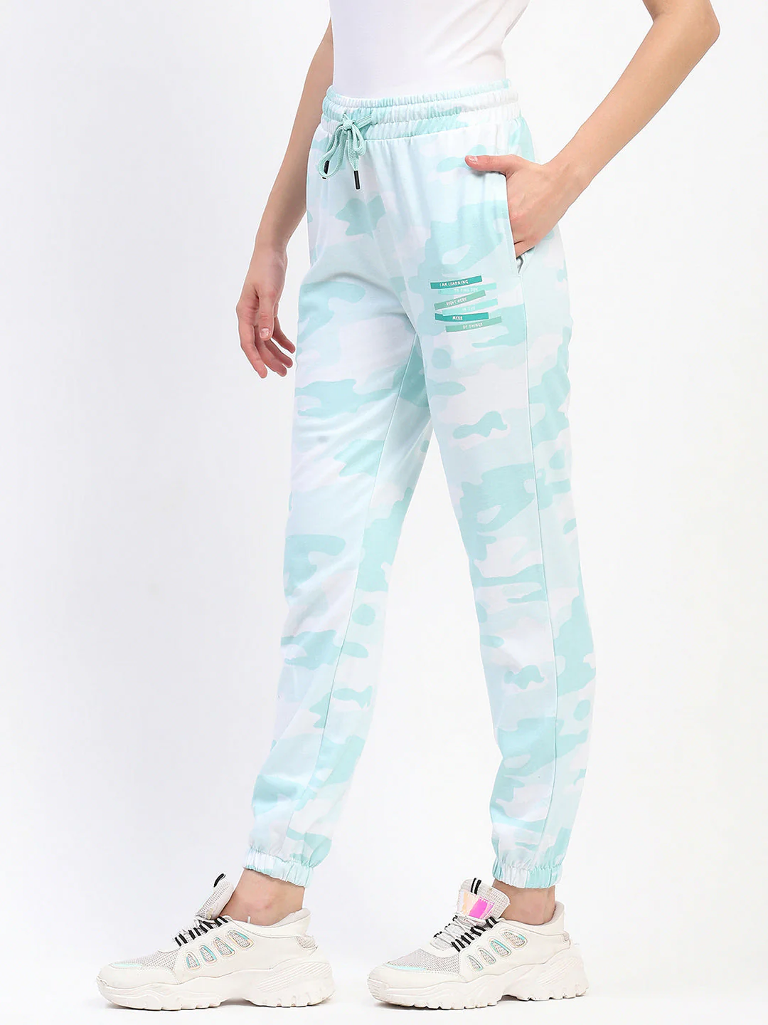 mSECRET Mint Camouflage Cotton Jogger Pants with Drawstring Waist - Image 4