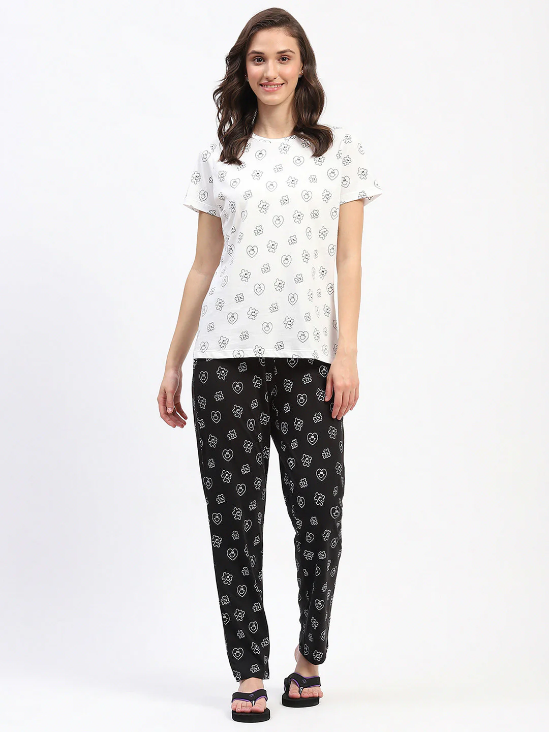 mSECRET Printed Three Piece Night Suit - Image 3