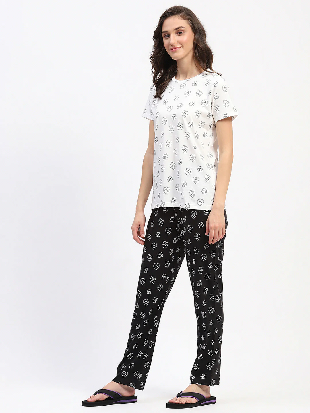 mSECRET Printed Three Piece Night Suit - Image 5
