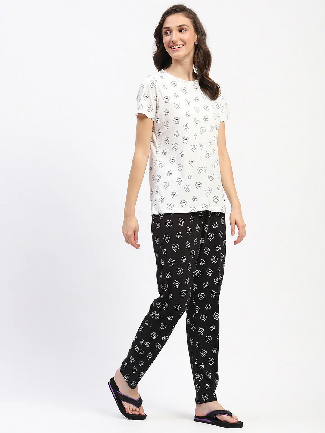 mSECRET Printed Three Piece Night Suit - Image 6
