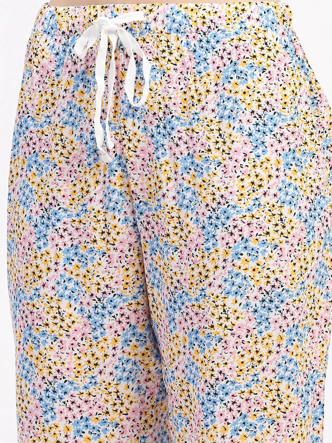 mSECRET Pink Short-Sleeve Tee and Colorful Floral Print Pajama Set - Image 6