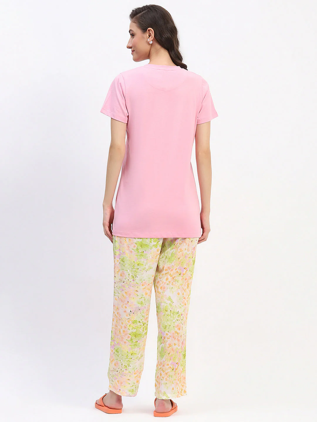 mSECRET Pink Graphic Tee and Floral Print Pajama Set - Image 6